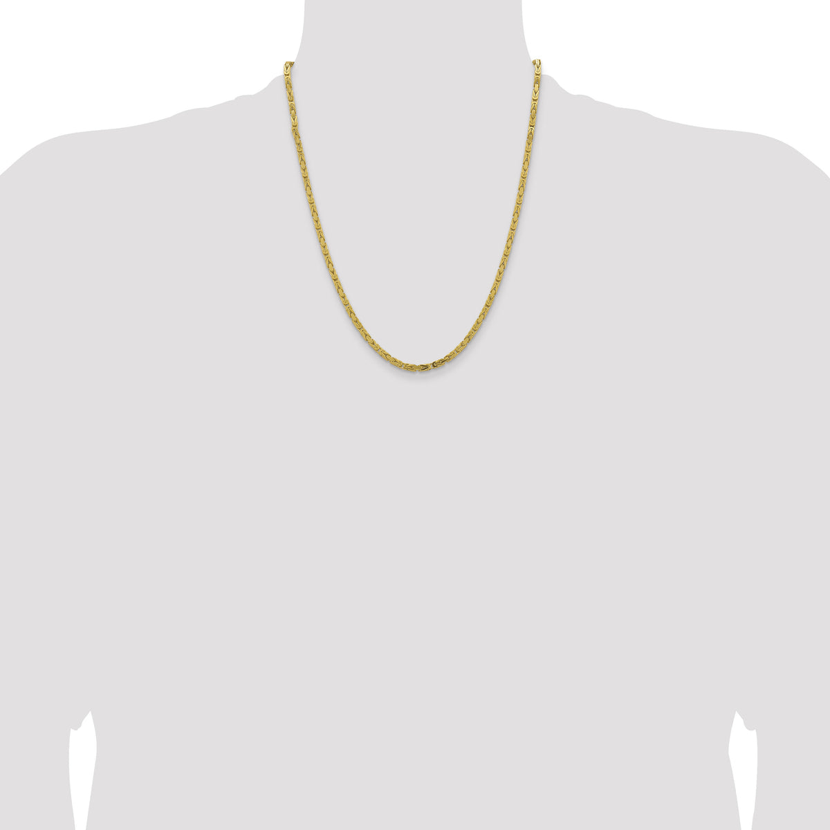 14k 3.25mm Byzantine Chain-BIZ090-22