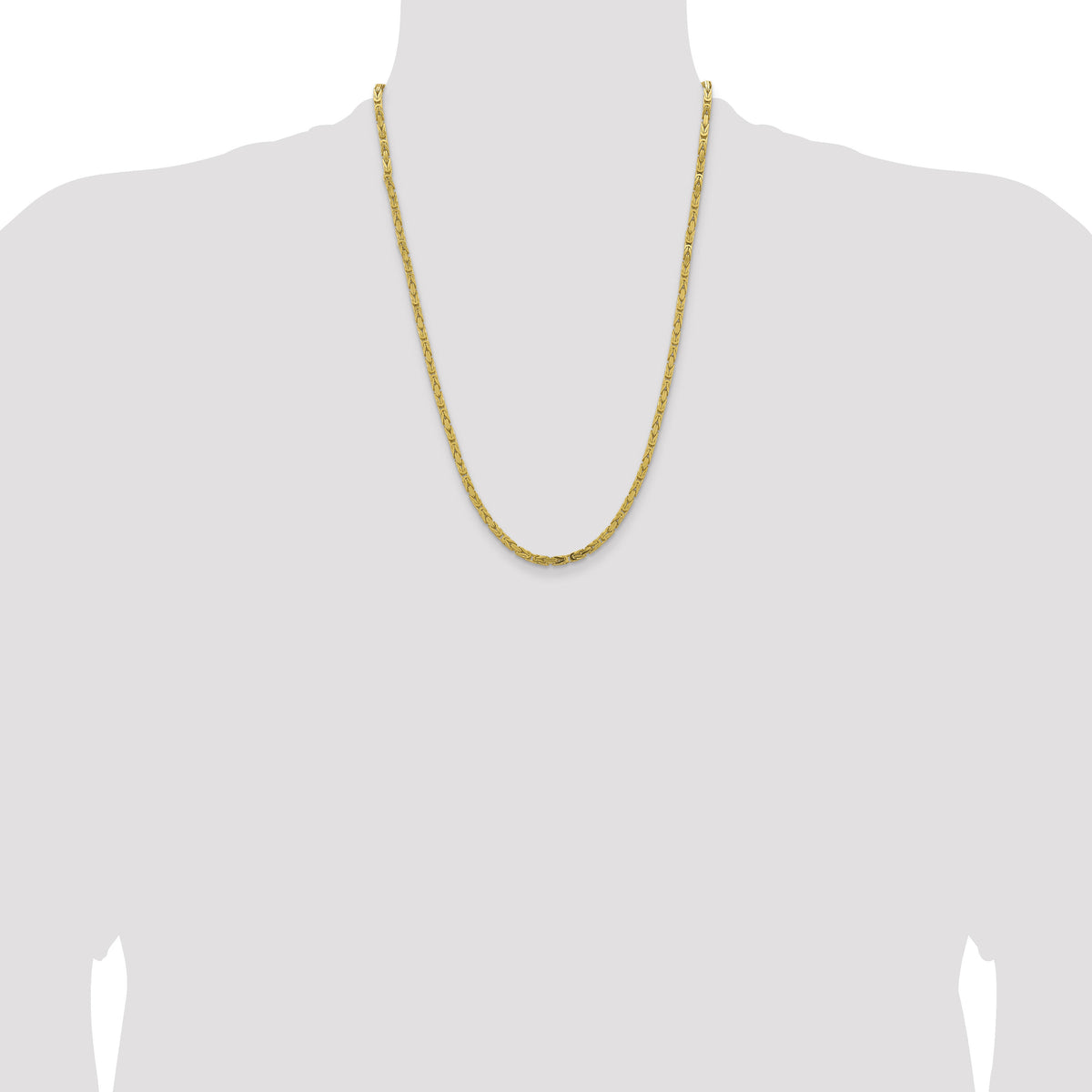 14k 3.25mm Byzantine Chain-BIZ090-24