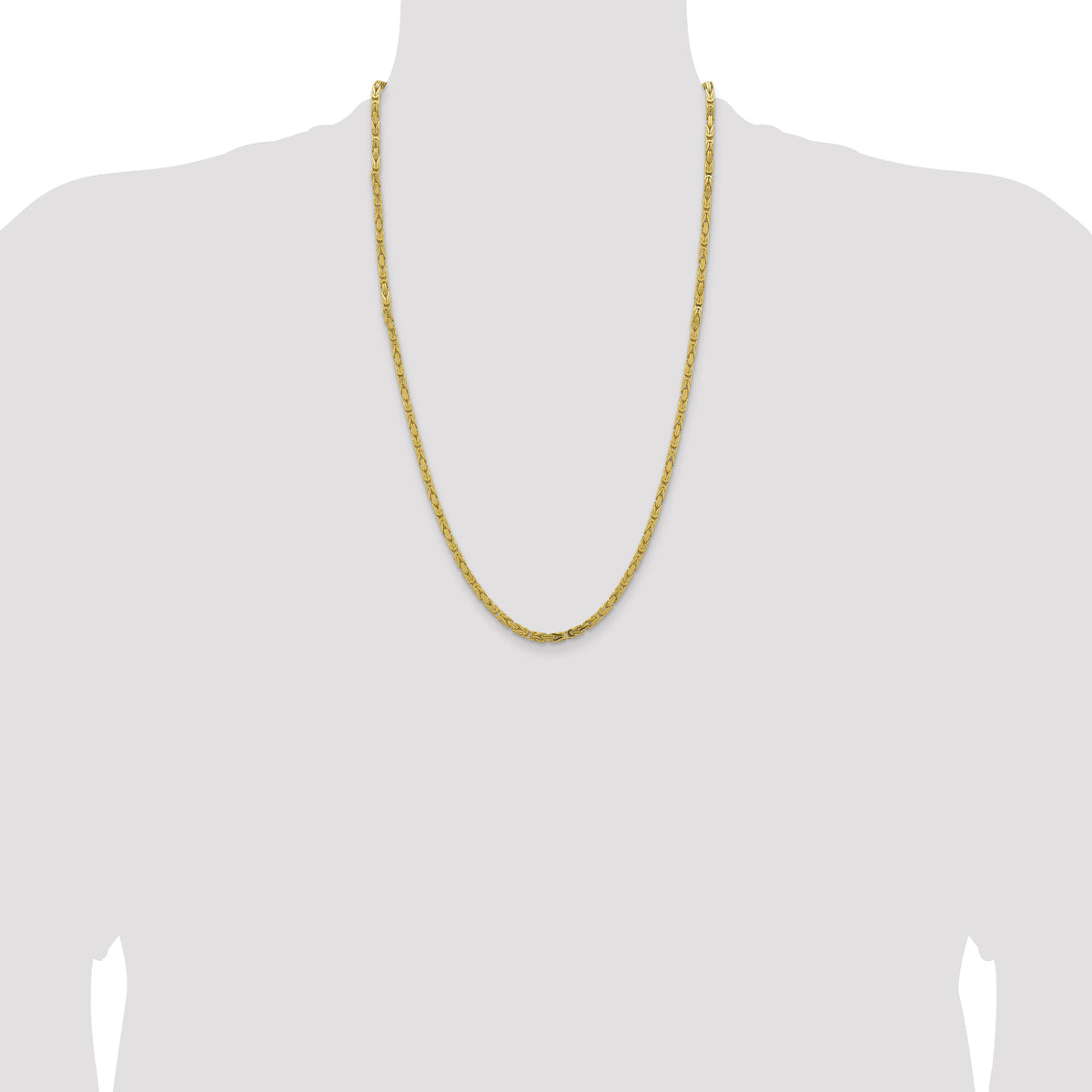 14k 3.25mm Byzantine Chain-BIZ090-26