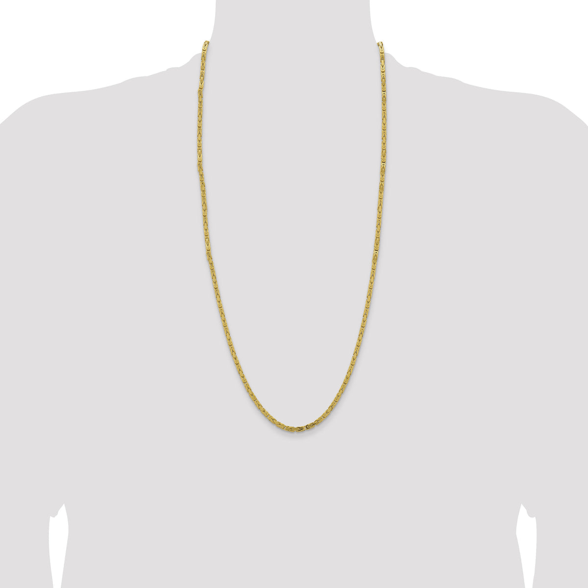 14k 3.25mm Byzantine Chain-BIZ090-30