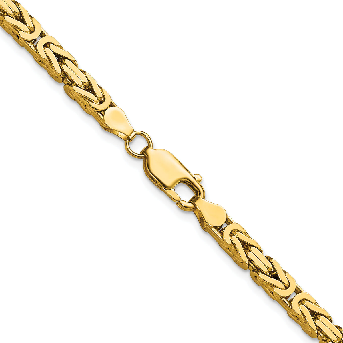 14k 4mm Byzantine Chain-BIZ110-30
