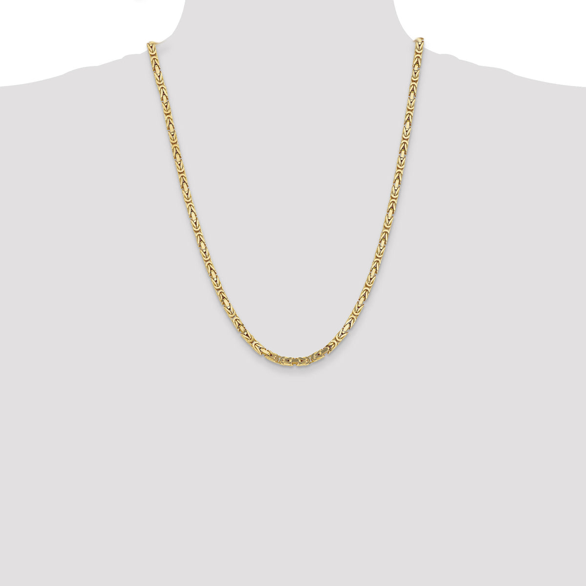 14k 4mm Byzantine Chain-BIZ110-24