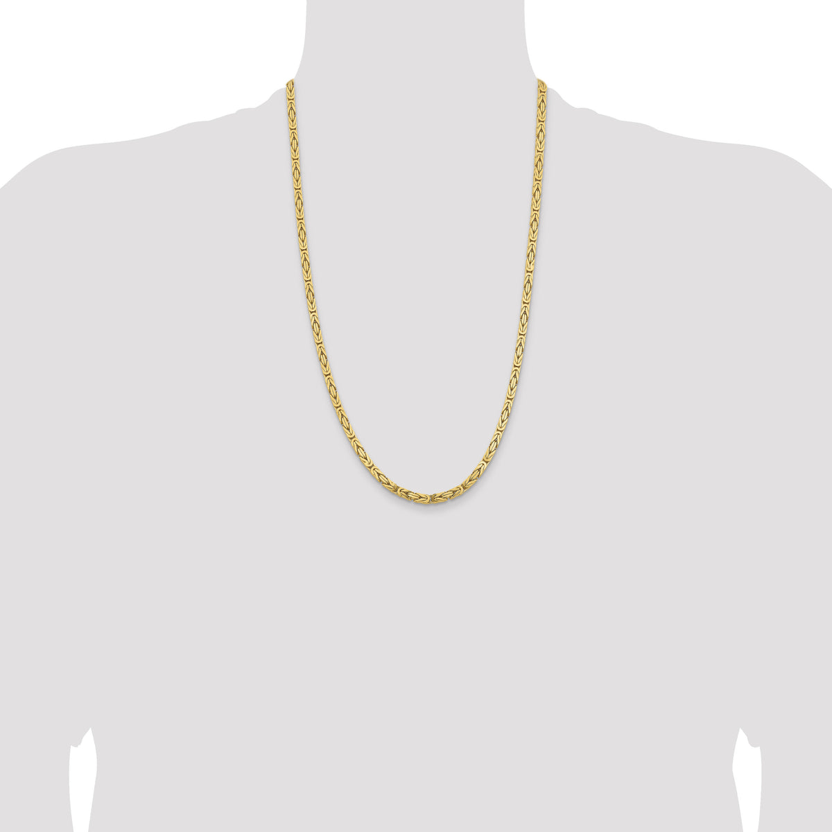 14k 4mm Byzantine Chain-BIZ110-26
