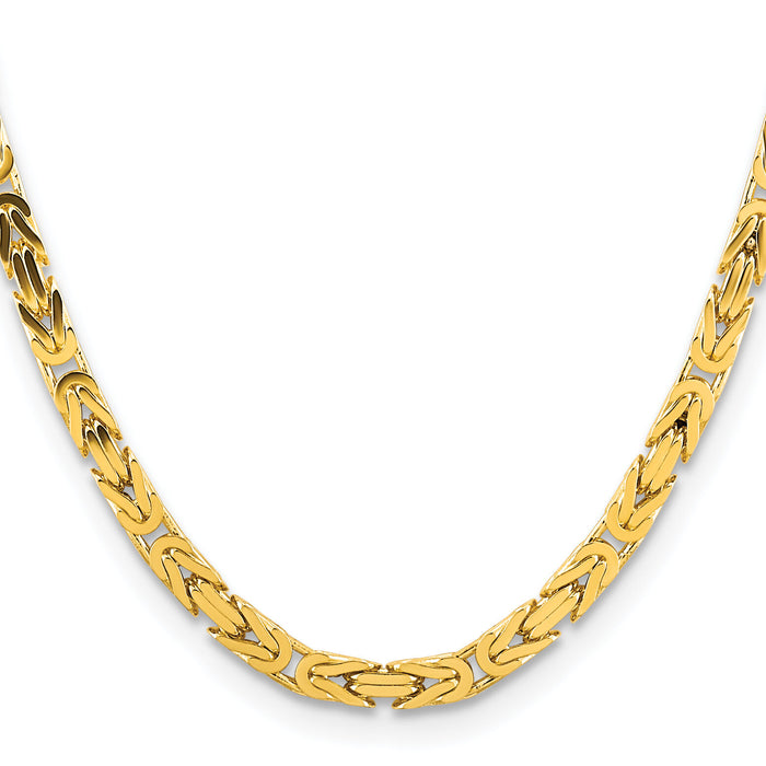 14k 5.25mm Byzantine Chain-BIZ150-24