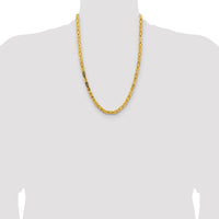 14K 24 inch 5.25mm Byzantine with Lobster Clasp Chain-BIZ150-24