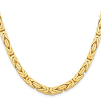 14K 20 inch 6.5mm Byzantine with Lobster Clasp Chain-BIZ180-20