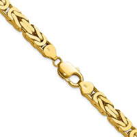 14K 20 inch 6.5mm Byzantine with Lobster Clasp Chain-BIZ180-20