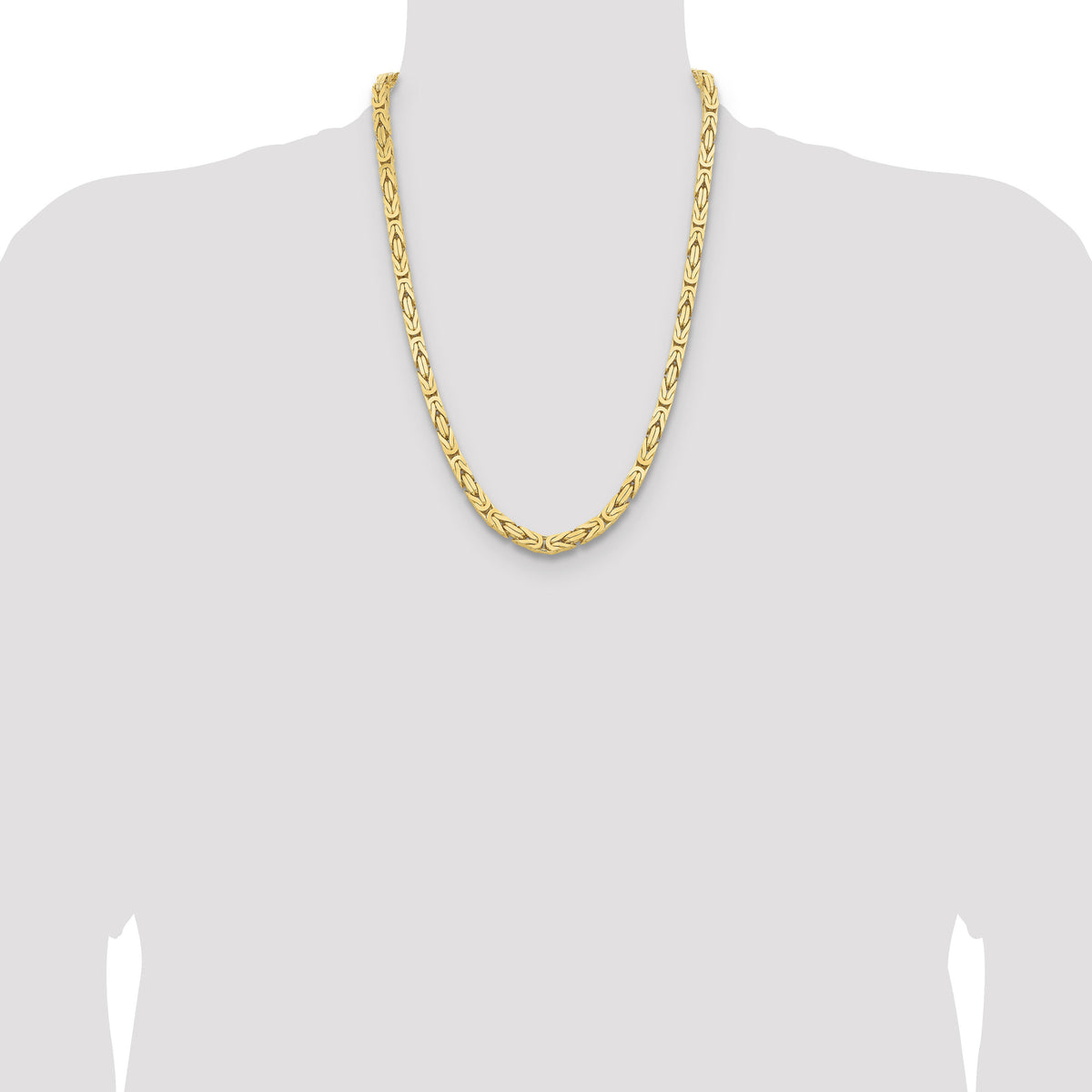14k 6.5mm Byzantine Chain-BIZ180-24