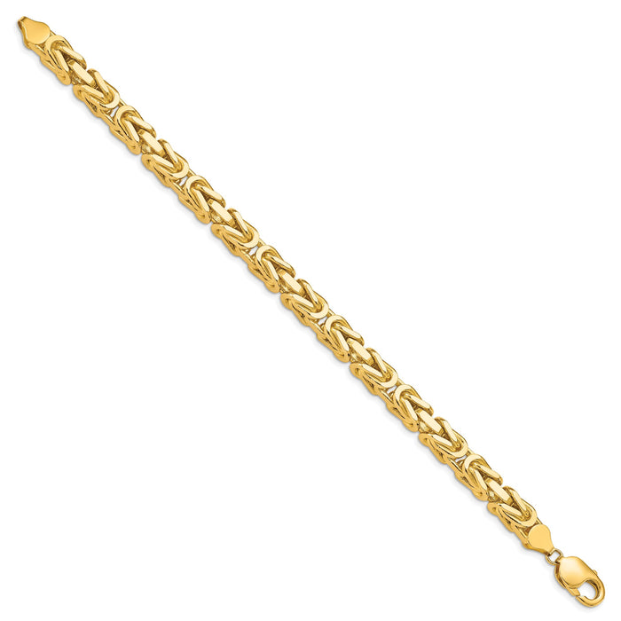 14k 6.5mm Byzantine Chain-BIZ180-9