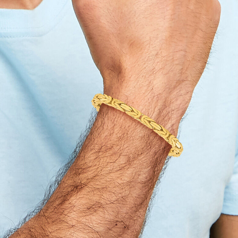 14k 6.5mm Byzantine Chain-BIZ180-9