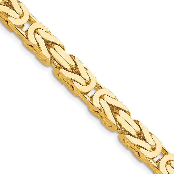 14K 20 inch 6.5mm Byzantine with Lobster Clasp Chain-BIZ180-20