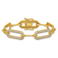 14K Polished Diamond Paperclip Link Bracelet-BM10280-327-YAA