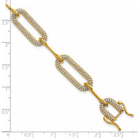 14K Polished Diamond Paperclip Link Bracelet-BM10280-327-YAA