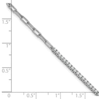 14K White Gold Polished Diamond Fancy Link with 1in ext. Bracelet-BM10282-073-WAA