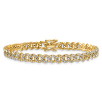 14K Polished Diamond Fancy Curb Bracelet-BM10331-275-YAA