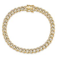 14K Polished Diamond Fancy Curb Bracelet-BM10331-275-YAA