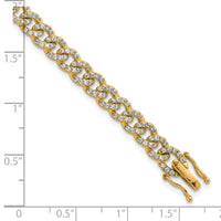 14K Polished Diamond Fancy Curb Bracelet-BM10331-275-YAA