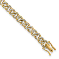 14K Polished Diamond Fancy Curb Bracelet-BM10331-275-YAA