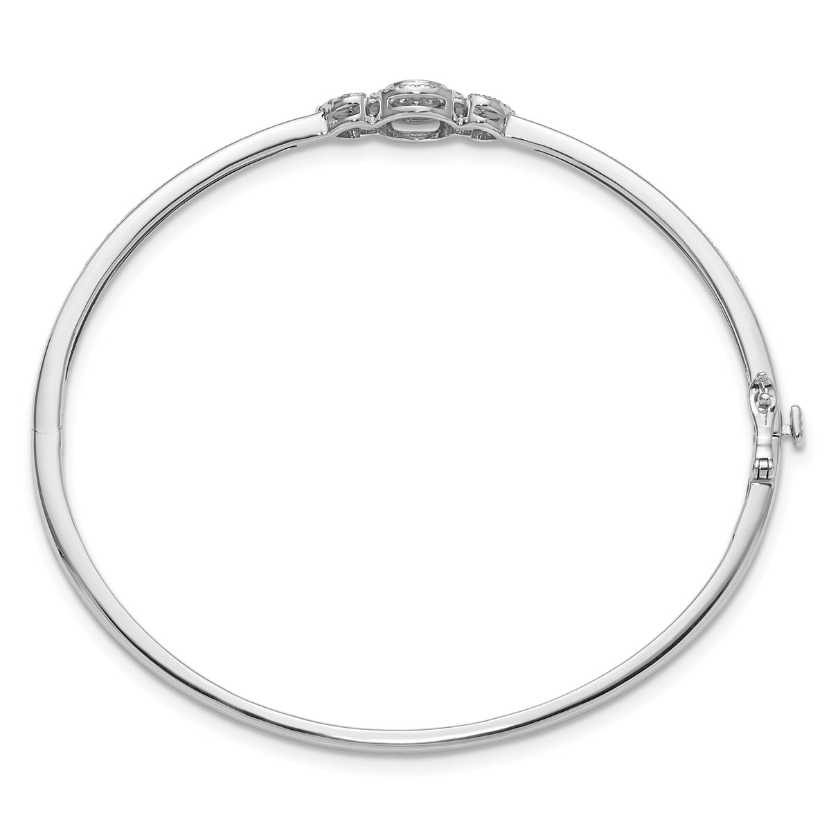 14K White Gold Polished Diamond Fashion Hinged Bangle-BM10793-050-WAA