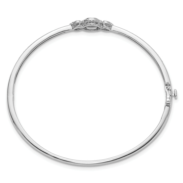 14K White Gold Polished Diamond Fashion Hinged Bangle-BM10793-050-WAA