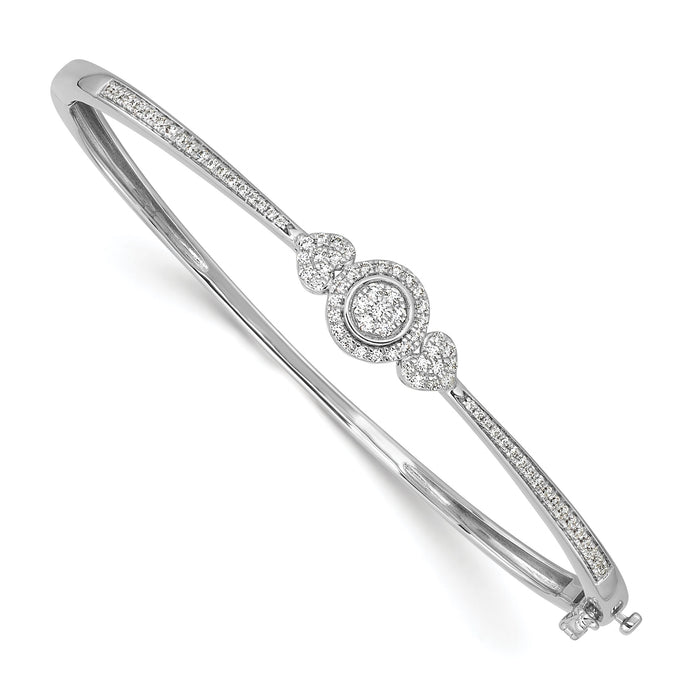 14K White Gold Polished Diamond Fashion Hinged Bangle-BM10793-050-WAA