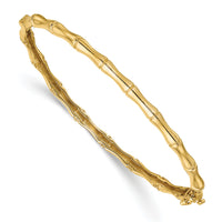 14k Bamboo Design Diamond Hinged Bangle-BM3698-025-YA