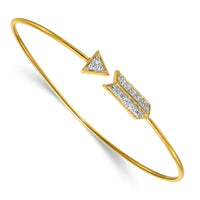 14k Diamond Arrow Flexible Bangle-BM3708-035-YA