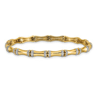 14k Gold Diamond Bamboo Design Bracelet-BM3722-050-YA
