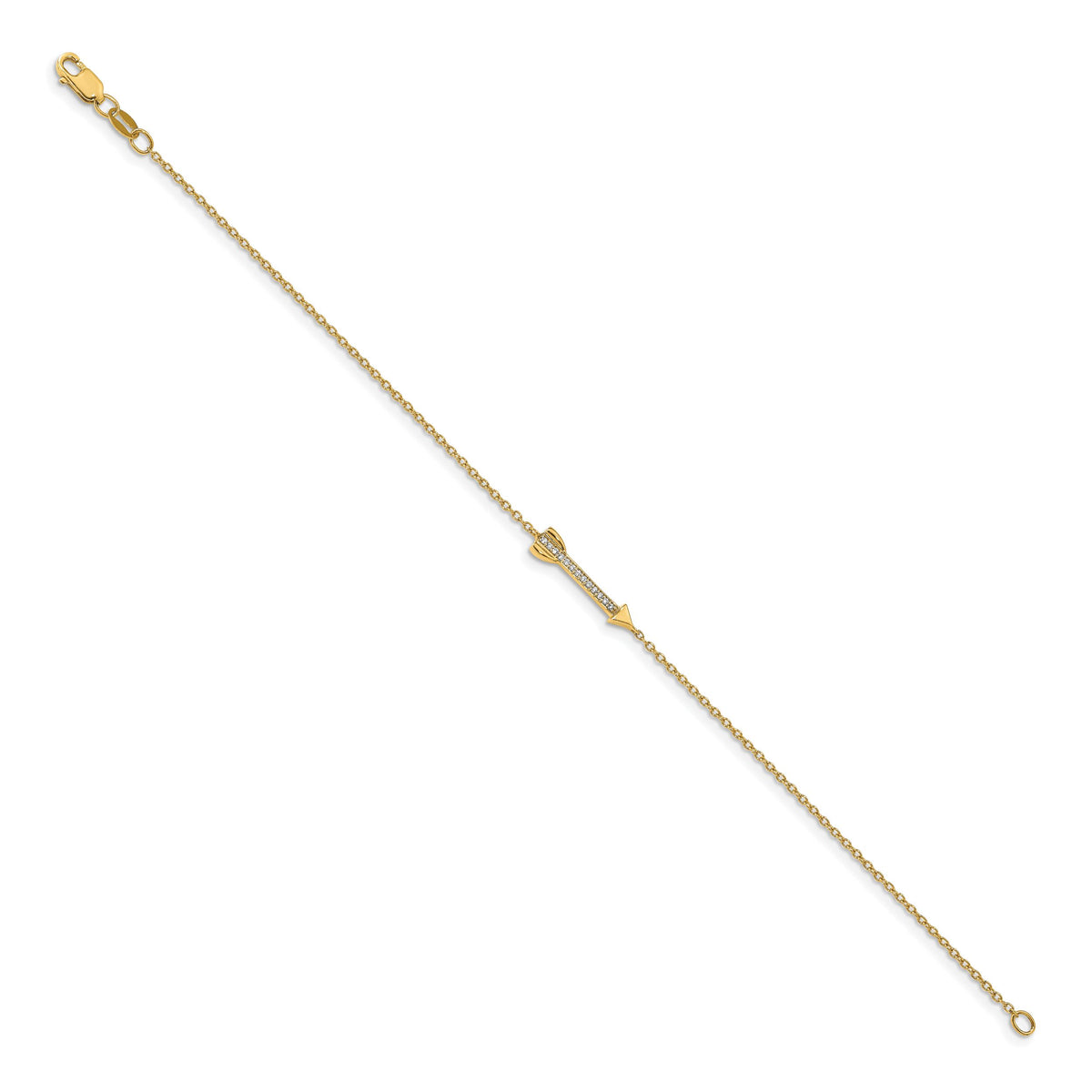 14k Diamond Arrow Bracelet-BM3723-005-YA