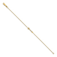 14k Diamond Arrow Bracelet-BM3723-005-YA