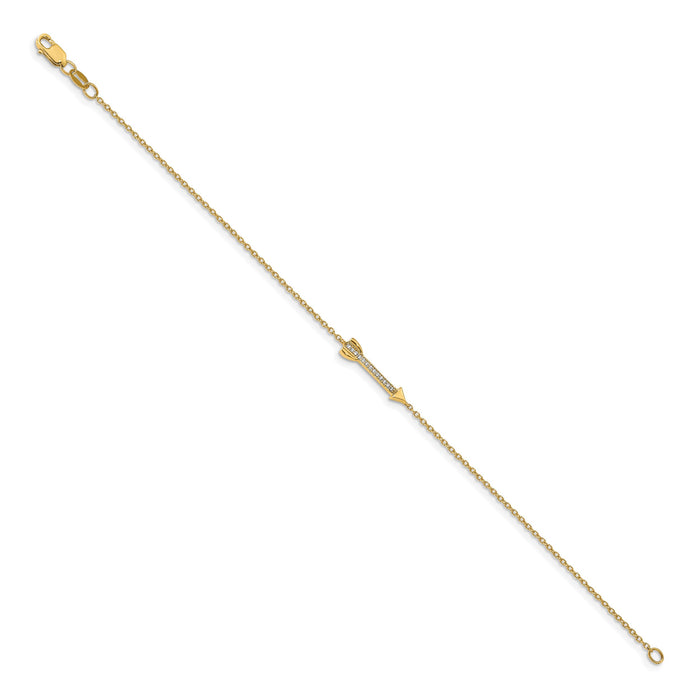 14k Diamond Arrow Bracelet-BM3723-005-YA