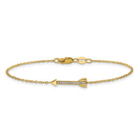 14k Diamond Arrow Bracelet-BM3723-005-YA