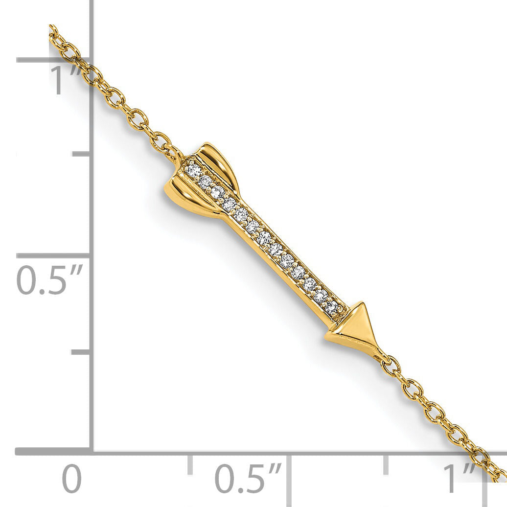 14k Diamond Arrow Bracelet-BM3723-005-YA