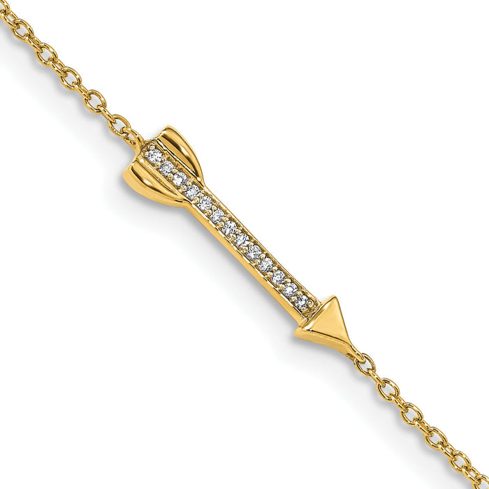 14k Diamond Arrow Bracelet-BM3723-005-YA