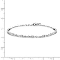 14k White Gold Diamond Bangle Bracelet-BM3724-025-WA