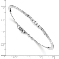 14k White Gold Graduated Diamond Bangle Bracelet-BM3727-075-WA