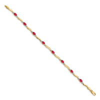 14k Diamond and Ruby Bracelet-BM4474-RU-001-YA