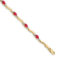 14k Diamond and Ruby Bracelet-BM4474-RU-001-YA