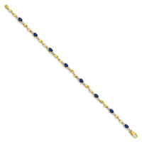 14k Diamond and Oval Sapphire Bracelet-BM4475-SA-001-YA