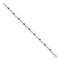 14k White Gold Diamond and Ruby Bracelet-BM4476-RU-001-WA