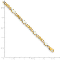 14k Diamond and Oval Opal Bracelet-BM4478-OP-001-YA