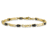 14k Diamond and Oval Sapphire Bracelet-BM4478-SA-001-YA