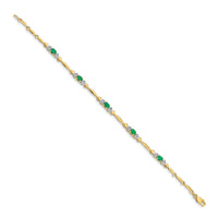14k Diamond and Emerald Bracelet-BM4479-EM-001-YA