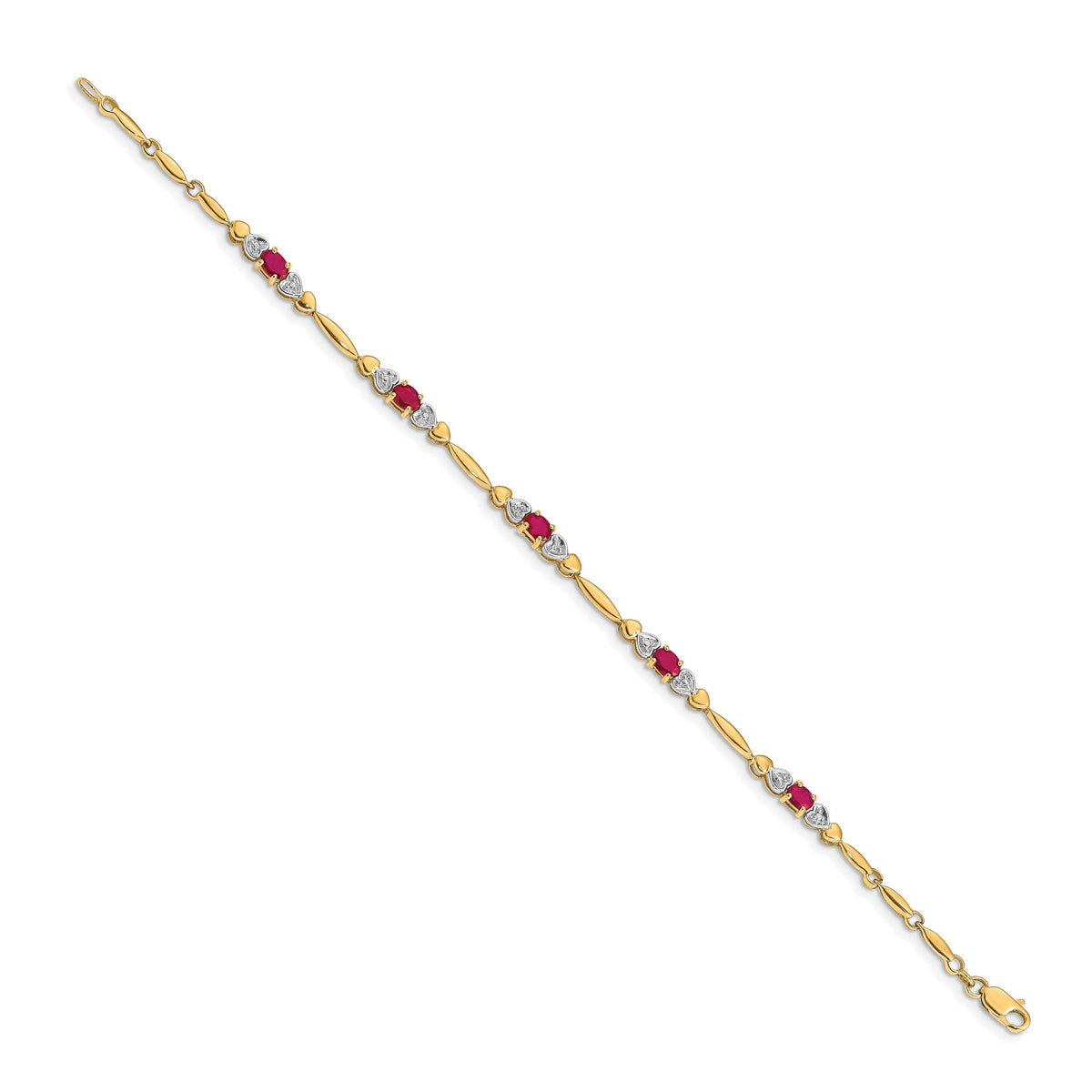 14k Diamond and Ruby Bracelet-BM4479-RU-001-YA