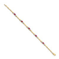 14k Diamond and Ruby Bracelet-BM4479-RU-001-YA