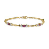 14k Diamond and Ruby Bracelet-BM4479-RU-001-YA