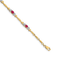14k Diamond and Ruby Bracelet-BM4479-RU-001-YA