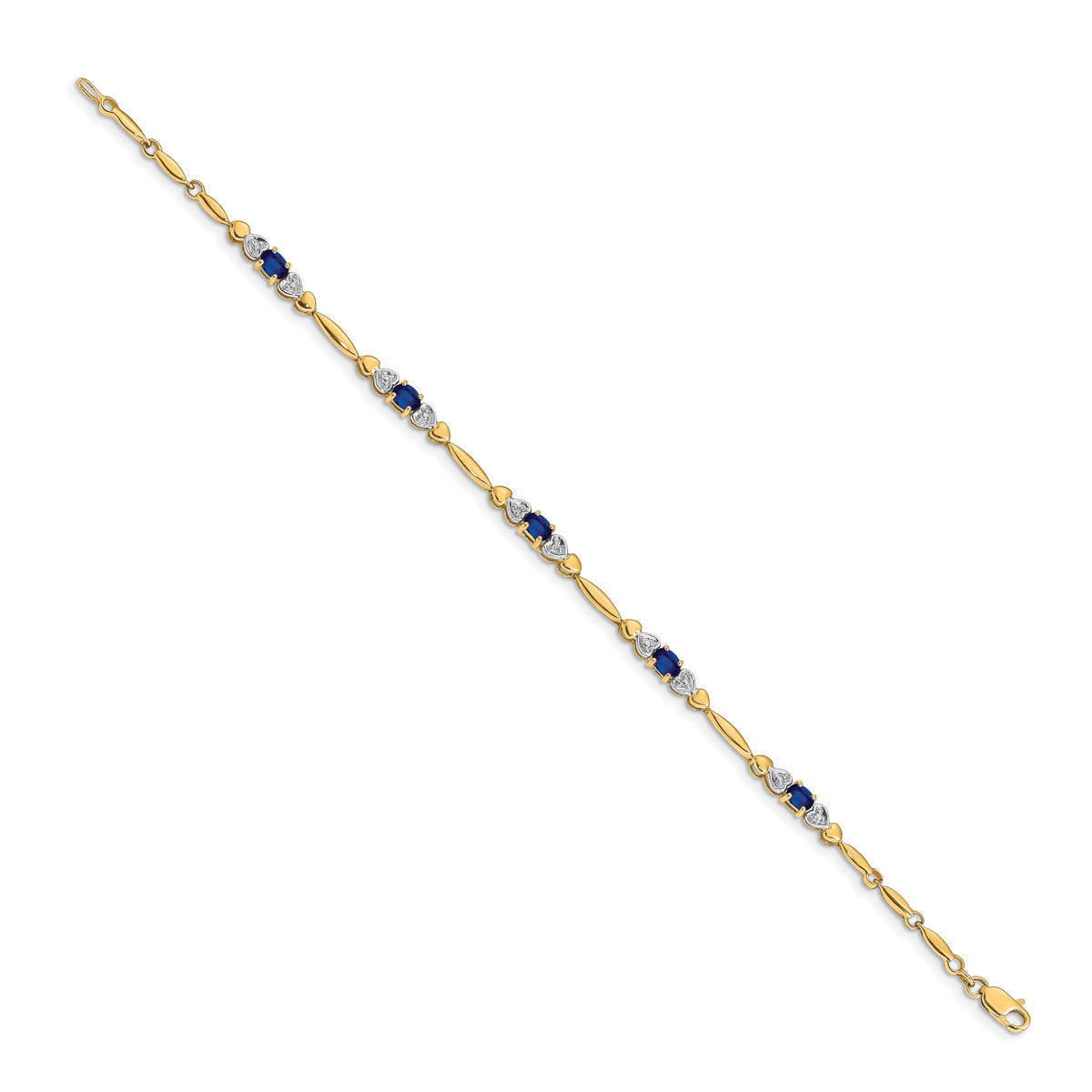 14k Diamond and Sapphire Bracelet-BM4479-SA-001-YA