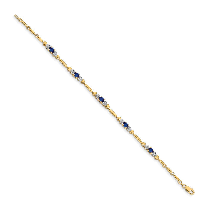 14k Diamond and Sapphire Bracelet-BM4479-SA-001-YA