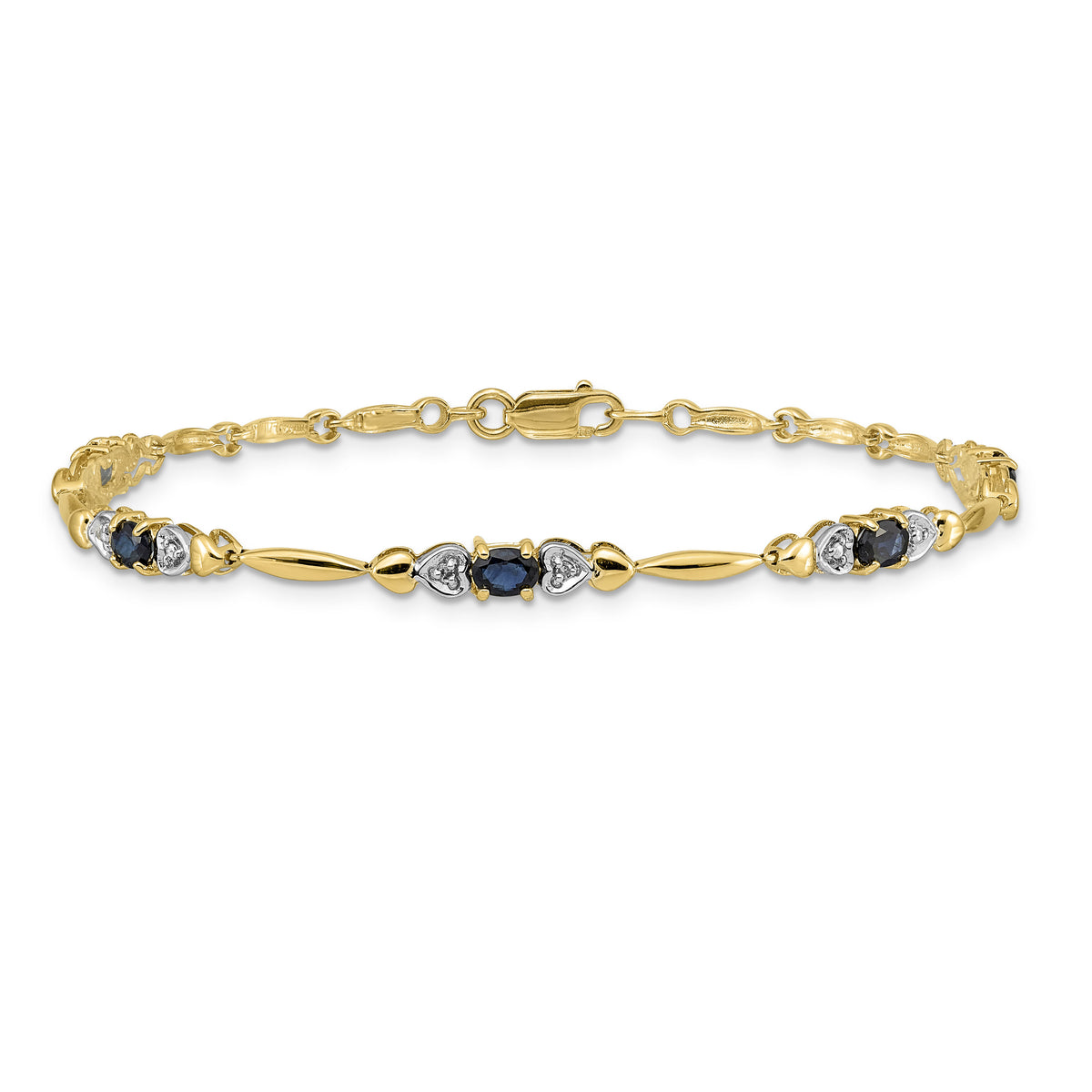 14k Diamond and Sapphire Bracelet-BM4479-SA-001-YA